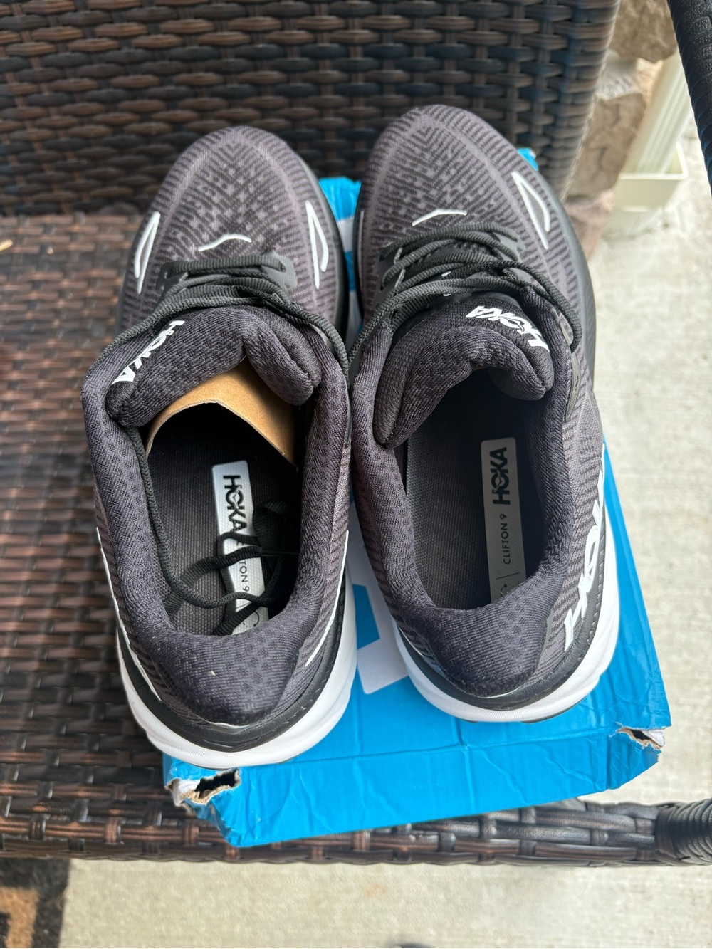 Hoka Men's Running Shoes - Black with White Accents - Picture 6 of 12